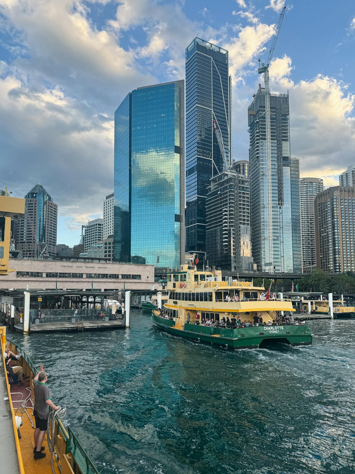 Circular Quay with ferries and Sydney skyline - cultural hub of the city