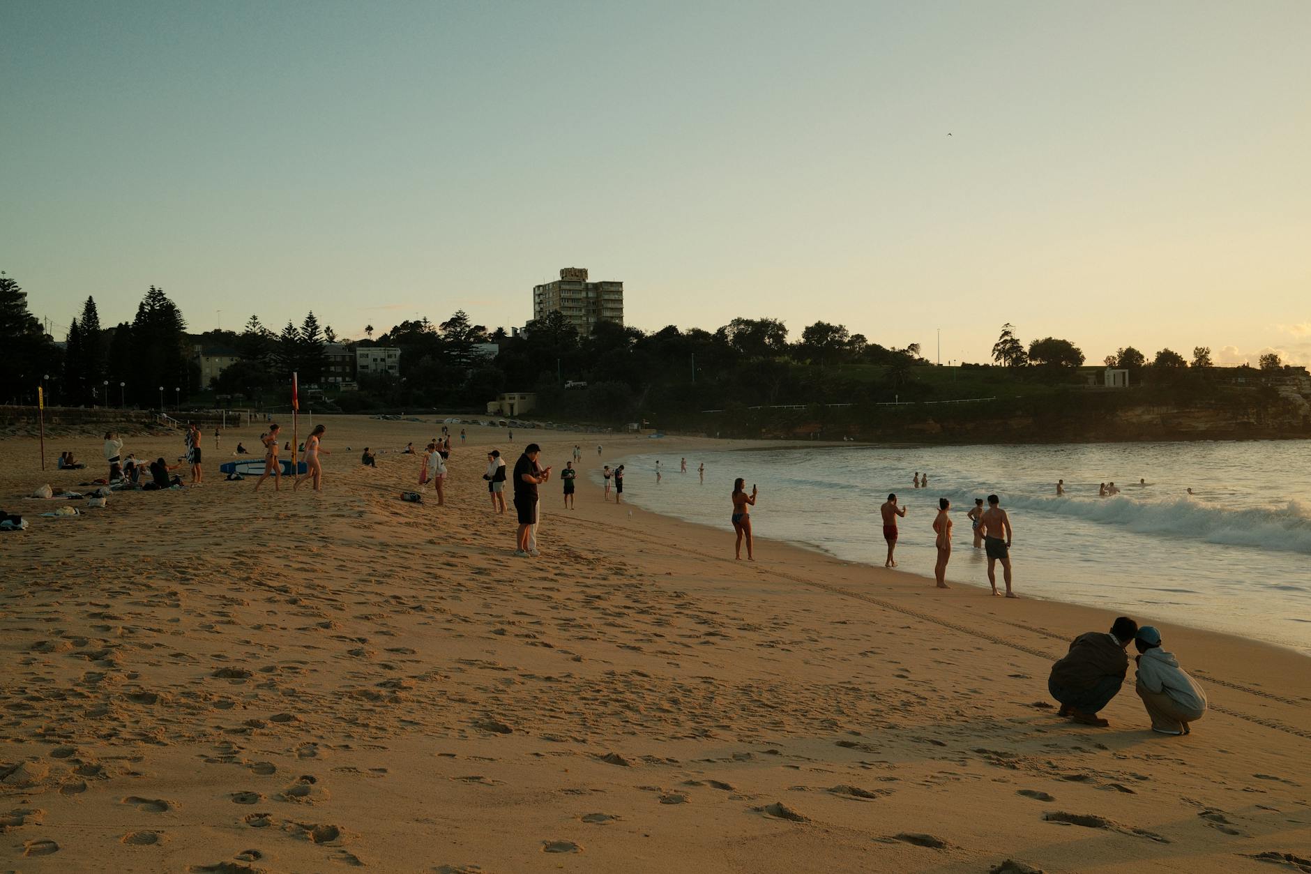 Coogee Beach Sydney with ocean baths and grassy headland