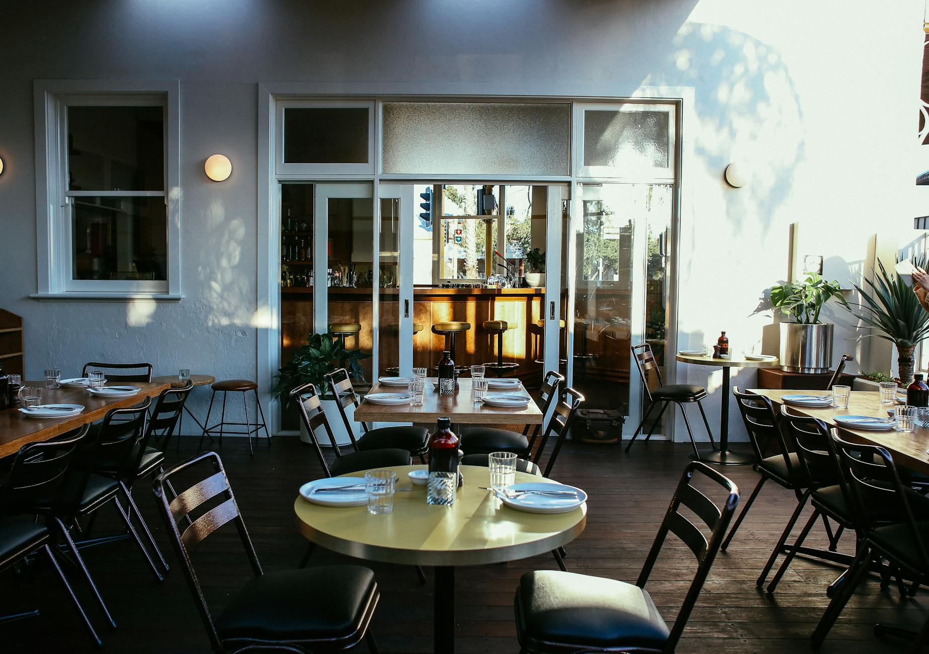 Sydney restaurant scene Surry Hills with diners outdoor terrace