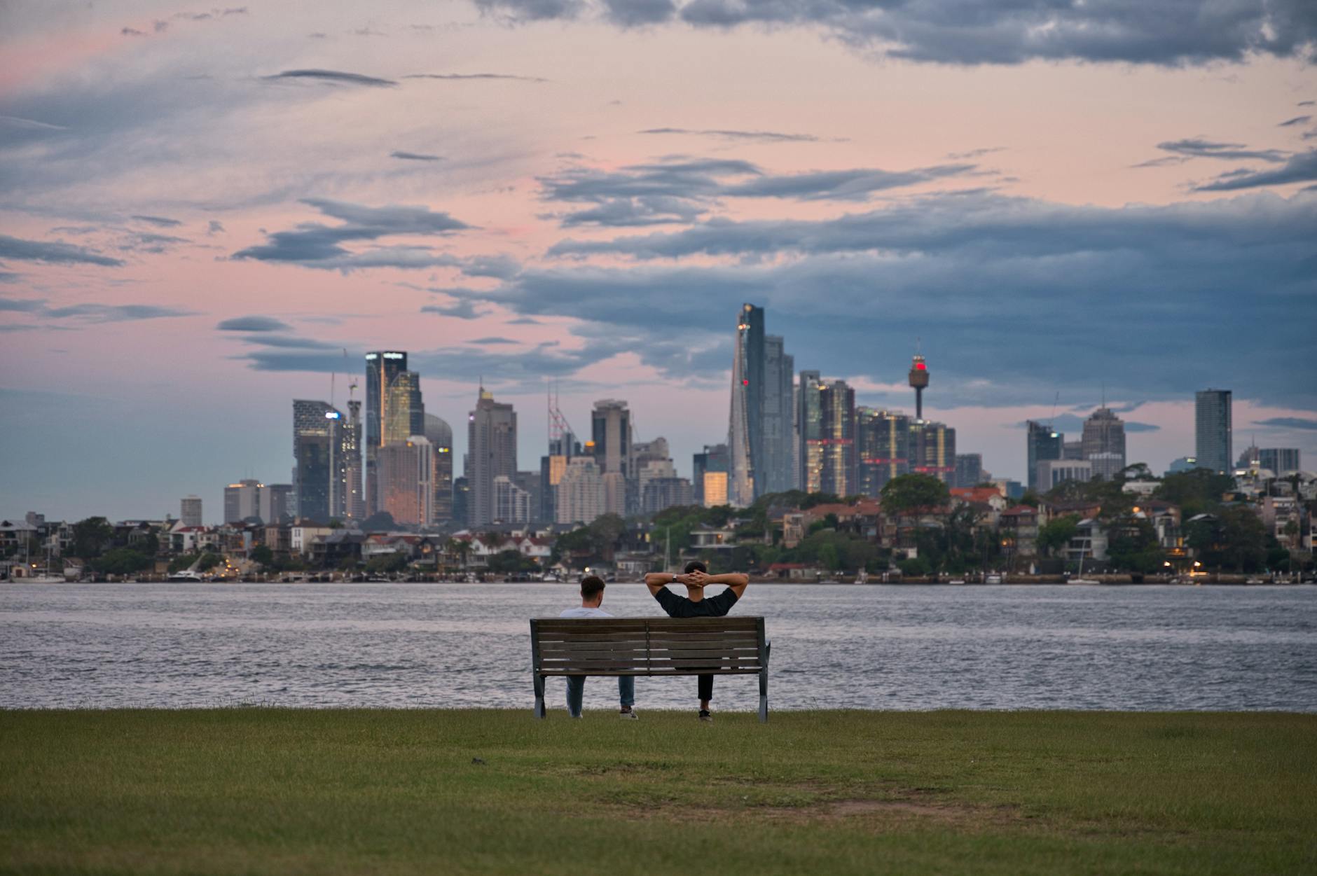 Harbour view from Mrs Macquaries Chair near Royal Botanic Garden Sydney