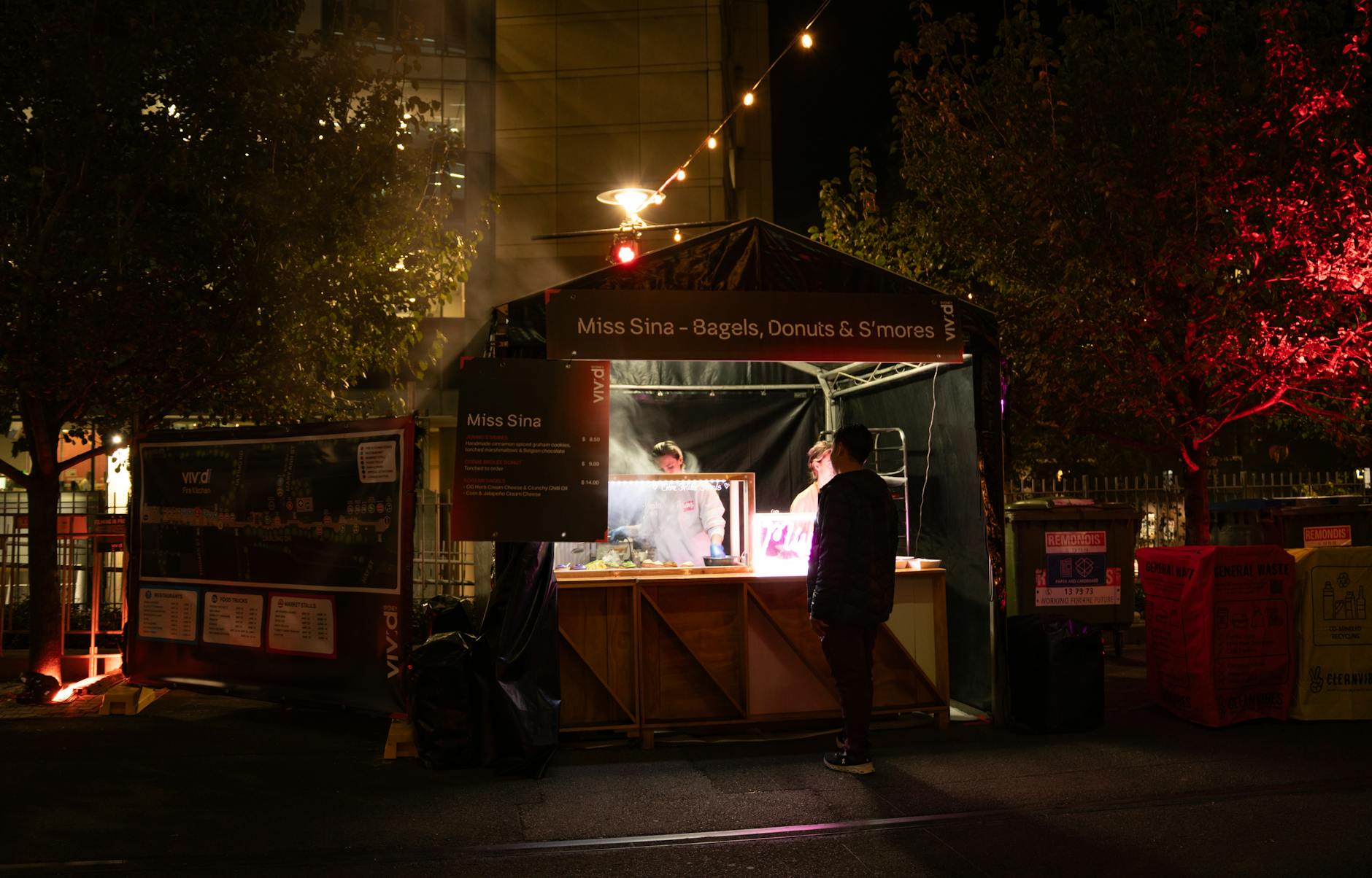 Sydney weekend food market with fresh produce and street food stalls