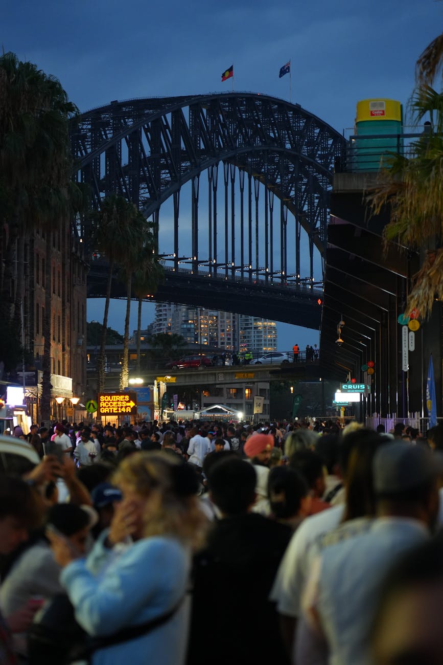 Sydney Harbour festival event with crowds enjoying waterfront celebrations