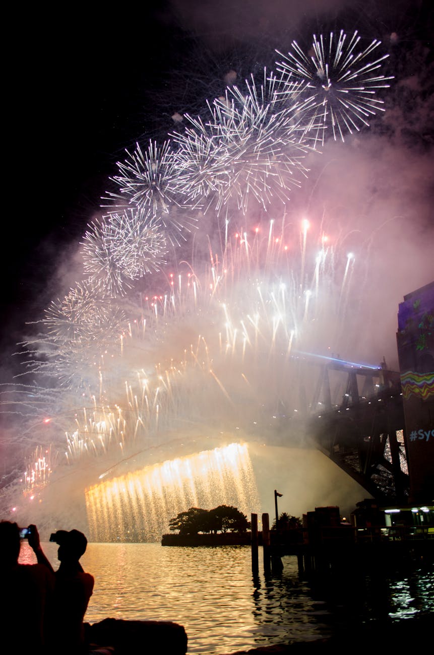Sydney New Year's Eve fireworks over the Harbour Bridge