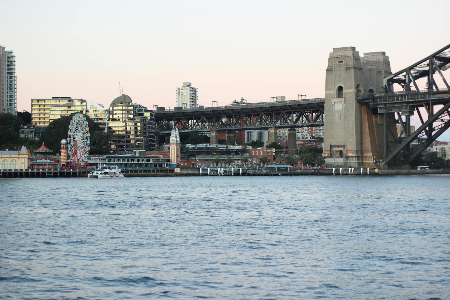 Sydney in autumn - calm harbour day autumn light