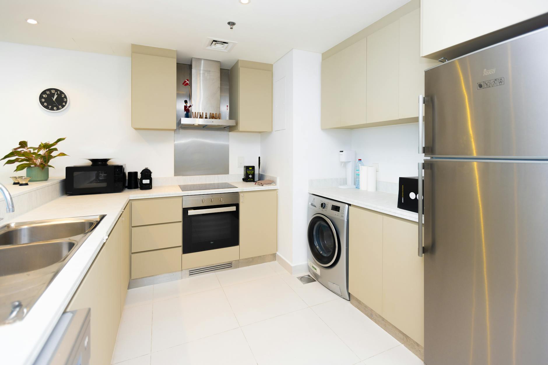 Best family hotels in Sydney - hotel apartment kitchen with children's space