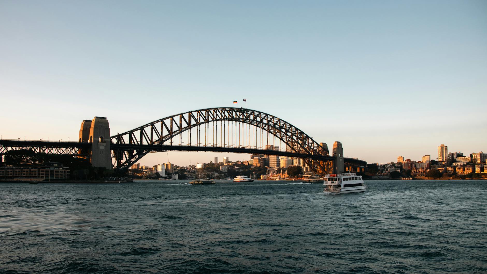 Driving in Sydney - car crossing Sydney Harbour Bridge