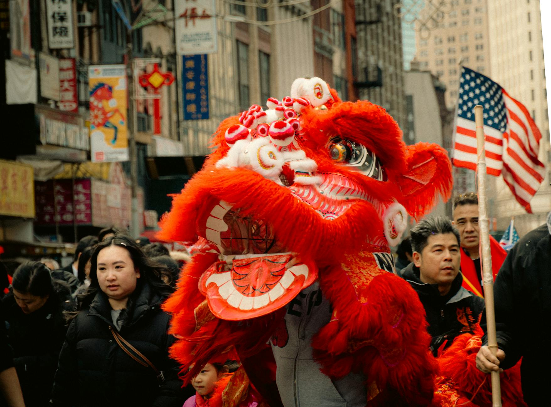 Sydney Chinatown food - Lunar New Year lion dance
