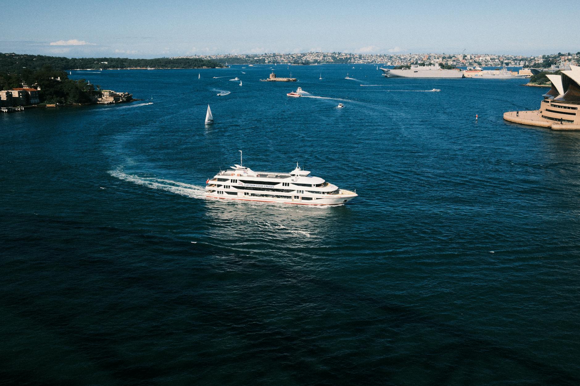 Sydney harbour cruise - sailing yacht passing Opera House