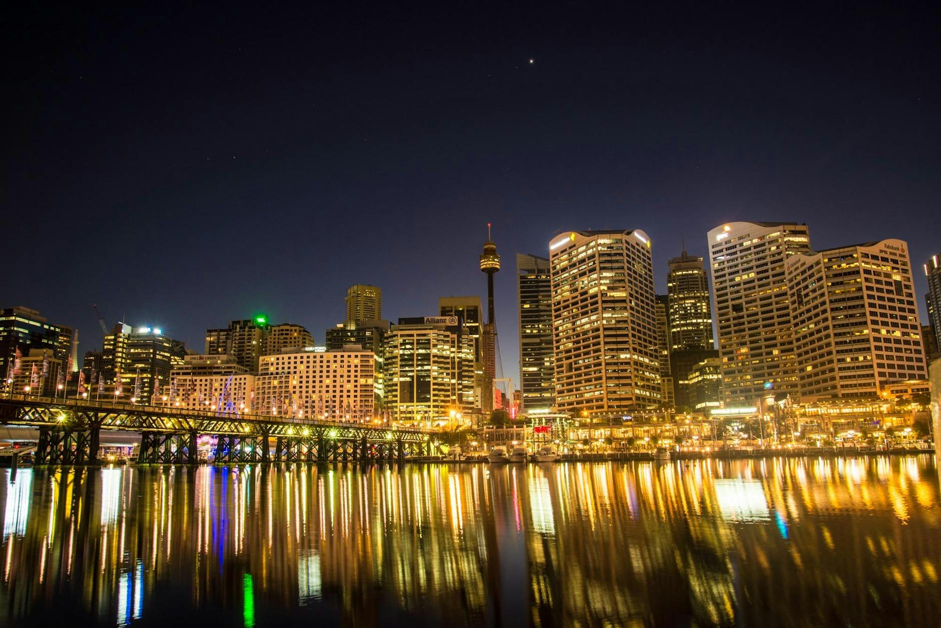 Best hotels in Sydney CBD - city skyline at night with hotel lights