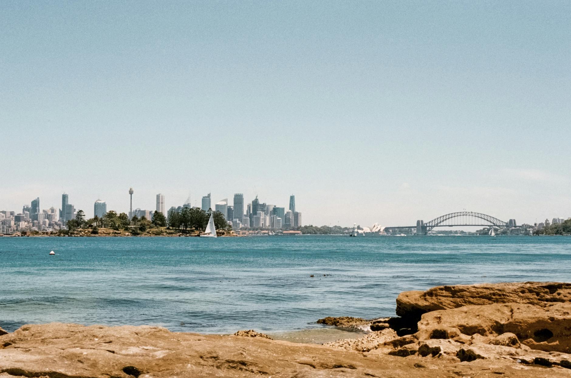 Hidden beaches in Sydney - Milk Beach Vaucluse with Opera House view