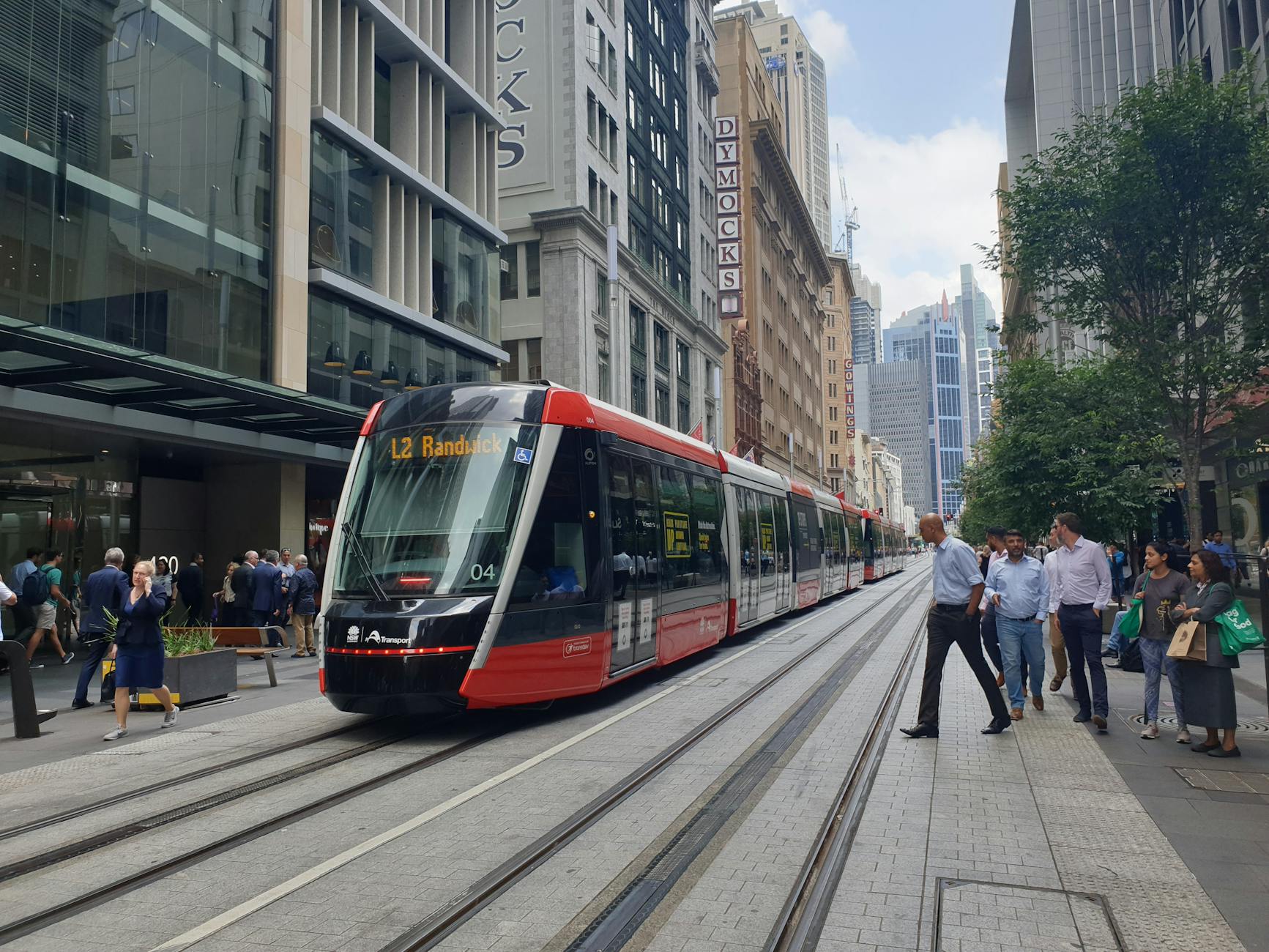 Sydney transport guide - light rail tram on George Street
