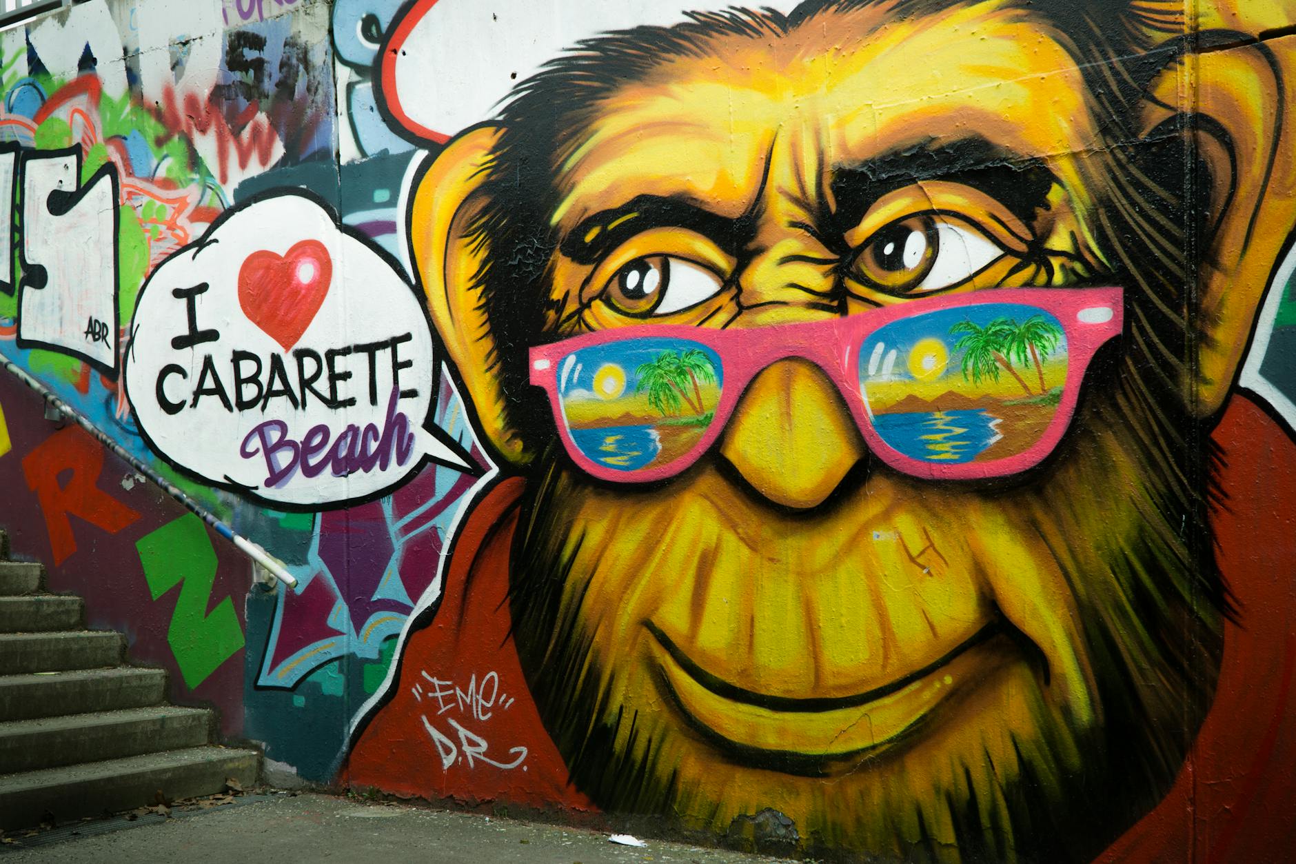 Sydney street art - colourful mural wall
